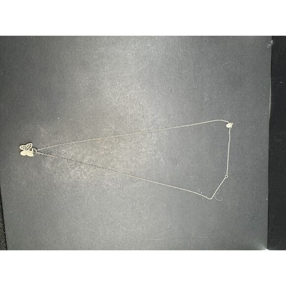 ATI CN Signed Sterling Silver 925 Butterfly Cable Chain Pendant Necklace - Picture 6 of 10